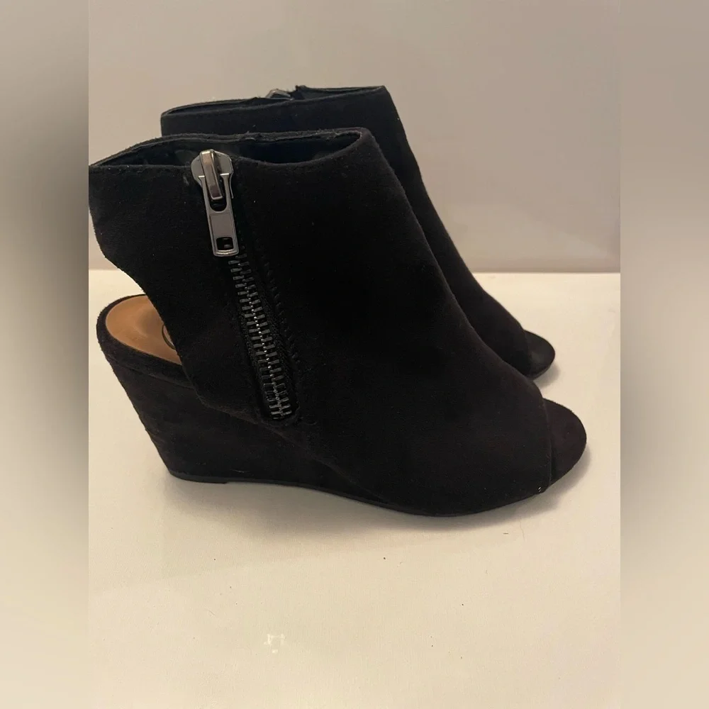 Black Wedge Ankle Boots